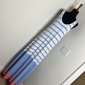 ISLAND COMPANY White/Blue Stripe Maxi Dress M